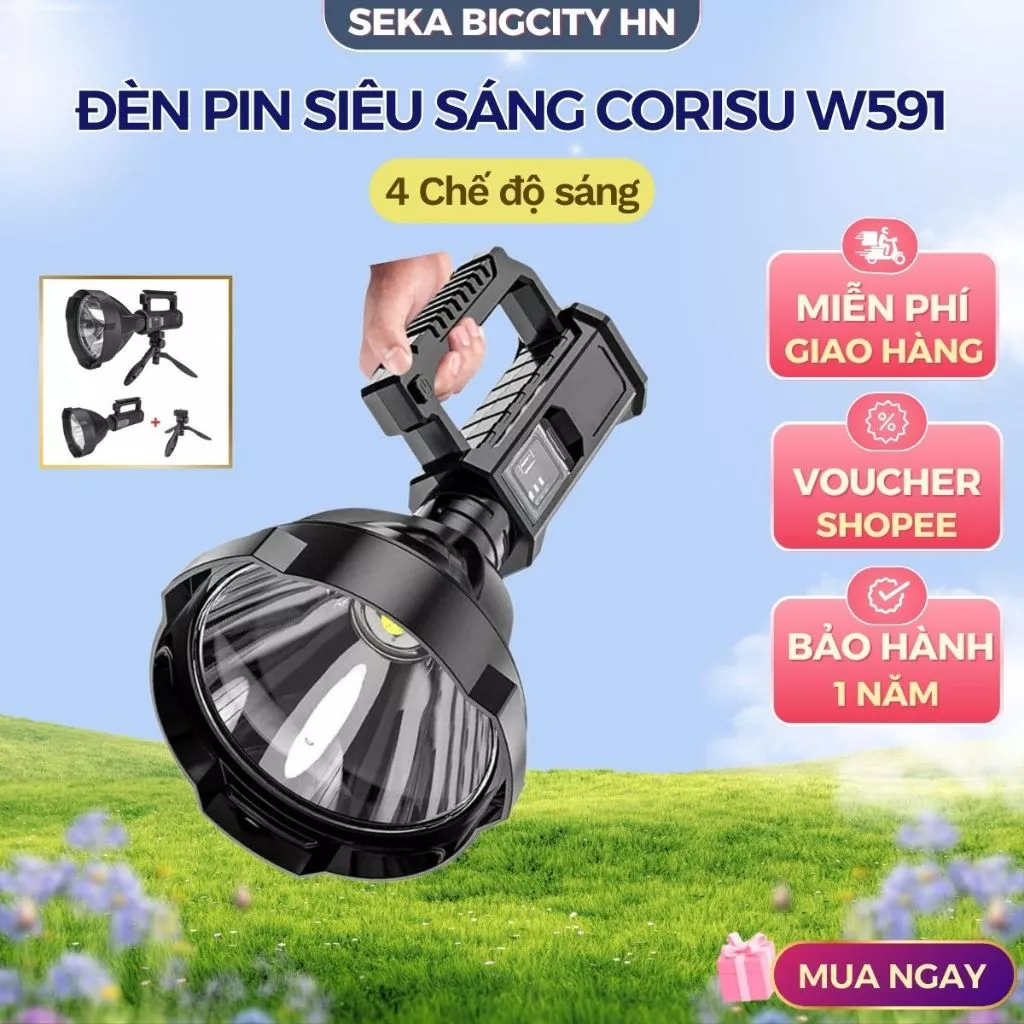 Vì sao đèn pin siêu sáng CORISU W591 lại là sự lựa chọn hàng đầu cho những chuyến đi đêm?