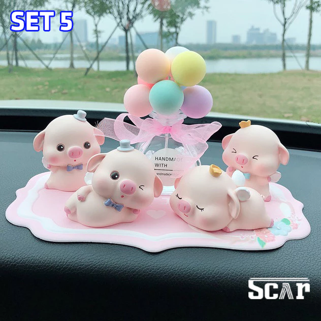 Làm sao để trang trí ô tô và bàn làm việc trở nên dễ thương và cá tính với heo hồng?