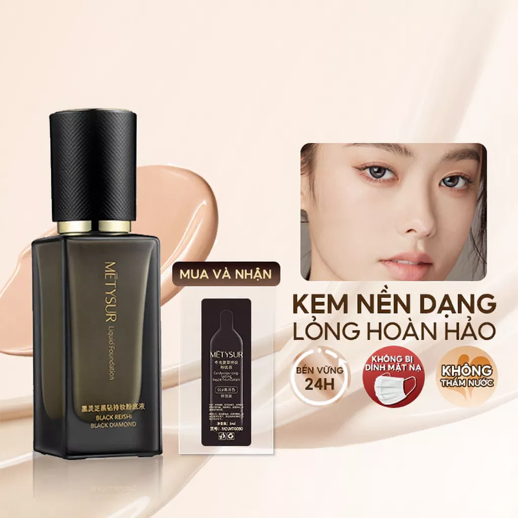 Kem Lót Che Khuyết Điểm Lâu Dài: Tôi Đã Tìm Thấy Bí Quyết Cho Lớp Trang Điểm Tự Nhiên Bằng METYSUR Liquid Foundation