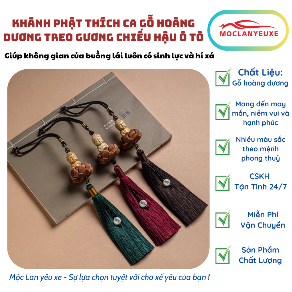 Tại sao treo khánh Phật Thích ở gương xe ô tô lại mang lại cảm giác bình an cho người lái?