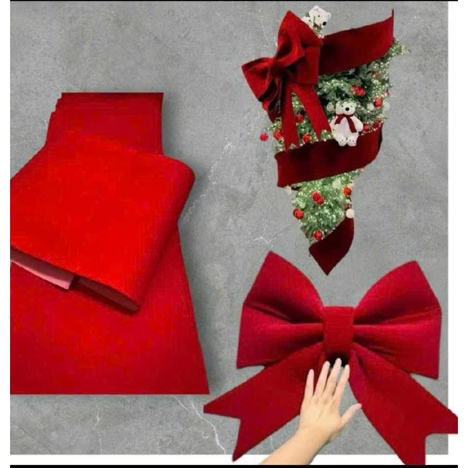 Làm thế nào để sử dụng xốp phủ nhung màu đỏ để tạo nơ khổng lồ đẹp mắt mà không bị lãng phí?