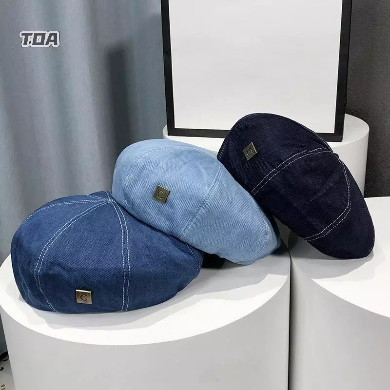 Mũ Beret Denim Nữ: Làm Thế Nào Để Tránh Lỗi Phong Cách Khi Đeo Mũ Bát Giác Retro?