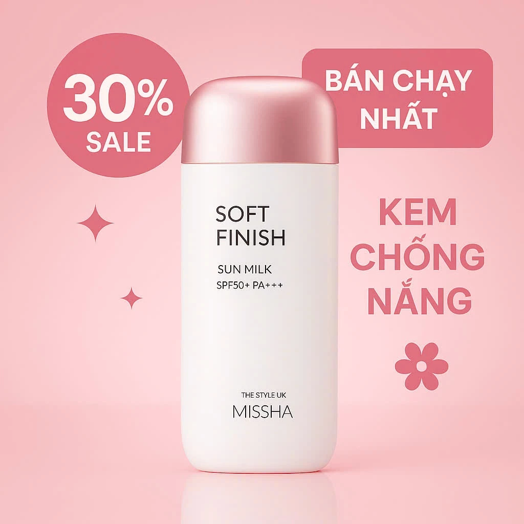Lá chắn bảo vệ da hiệu quả: Những điều cần biết về kem chống nắng Missha Soft Finish Sun Milk 70ml