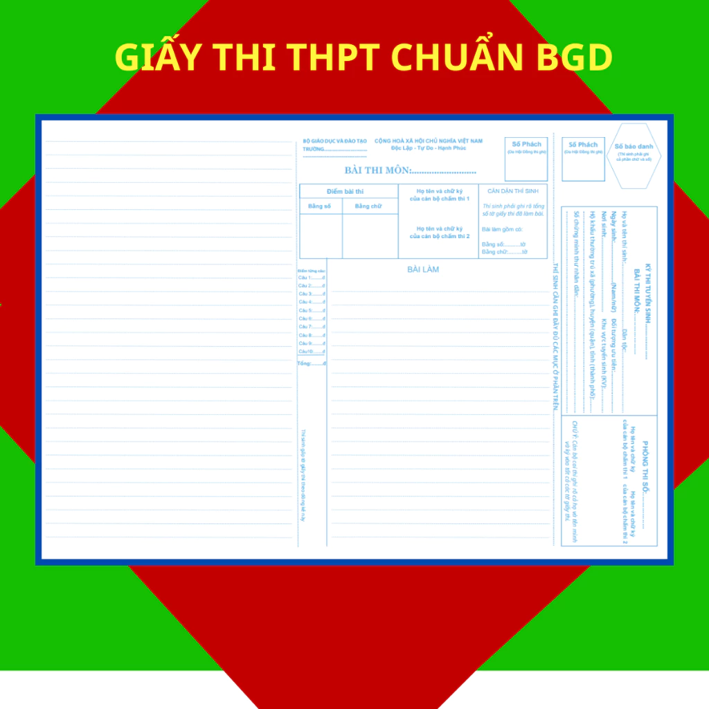 Mua giấy thi A3 chuẩn mẫu sở GD&ĐT: Những điều bạn cần biết để tránh lãng phí