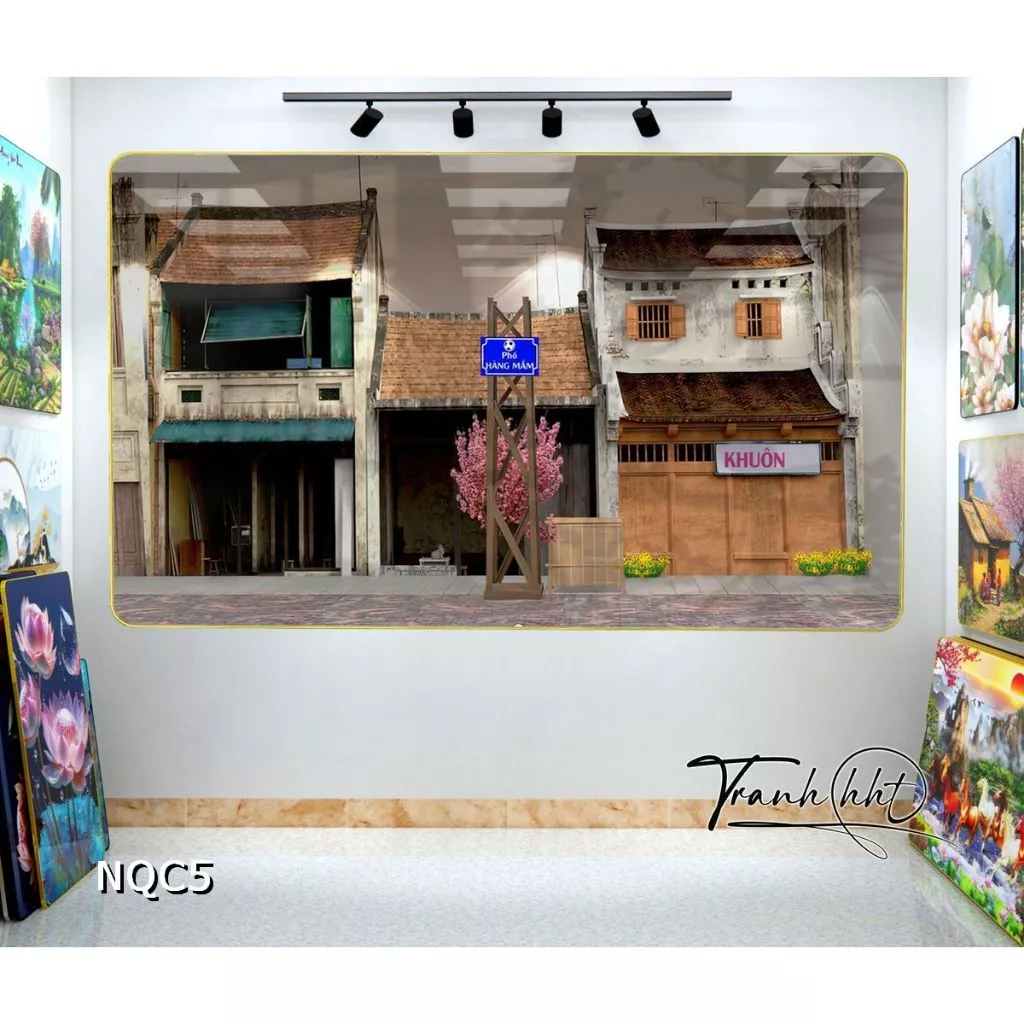 Làm thế nào để treo tranh gương Hà Nội phố hàng Mắm mà không làm mất đi không gian hoài niệm?