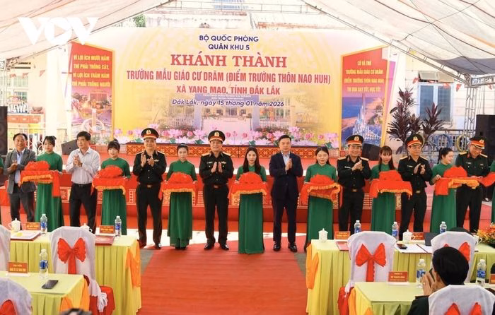 Quân khu 5 khánh thành Trường Mẫu giáo Cư Drăm – Niềm tự hào cho trẻ em Yang Mao