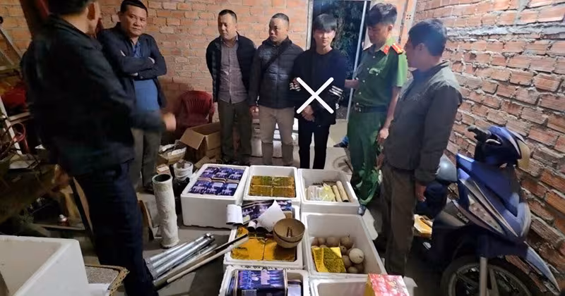 Cảnh sát Đắk Lắk tạm giữ nghi phạm sản xuất 1,8 tạ pháo nổ trước Tết Nguyên Đán