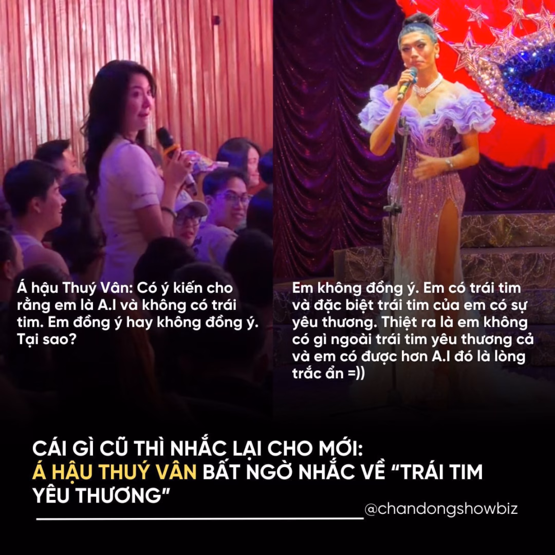 Thu&yacute; V&acirc;n đặt c&acirc;u hỏi về AI trong Đảo Hoa Hậu