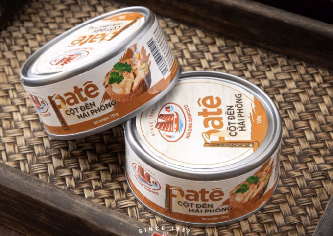 Sản phẩm đồ hộp d&aacute;n nh&atilde;n Pate Cột Đ&egrave;n