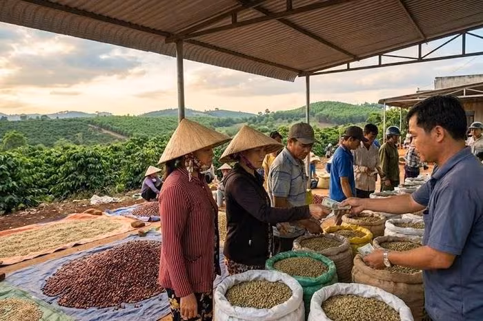 Giá cà phê nội địa 12/1/2026: Điều chỉnh nhẹ, xu hướng ổn định
