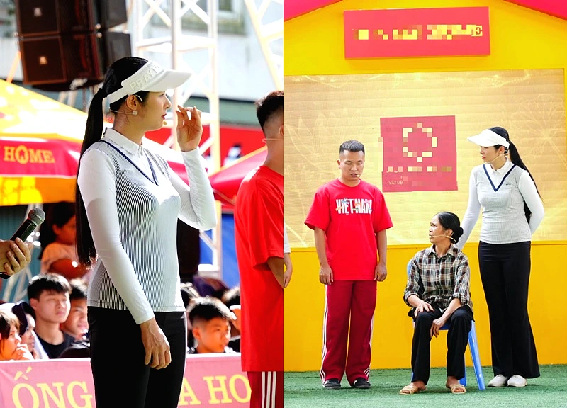 Hoa hậu Ngọc Hân bật khóc khi gặp bé Đặng Hồng Ngọc