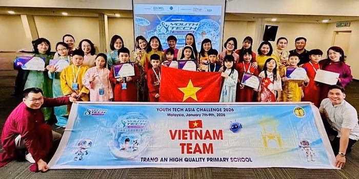 Học sinh Trường Tiểu học Tr&agrave;ng An nhận giải thưởng YTAC 2026