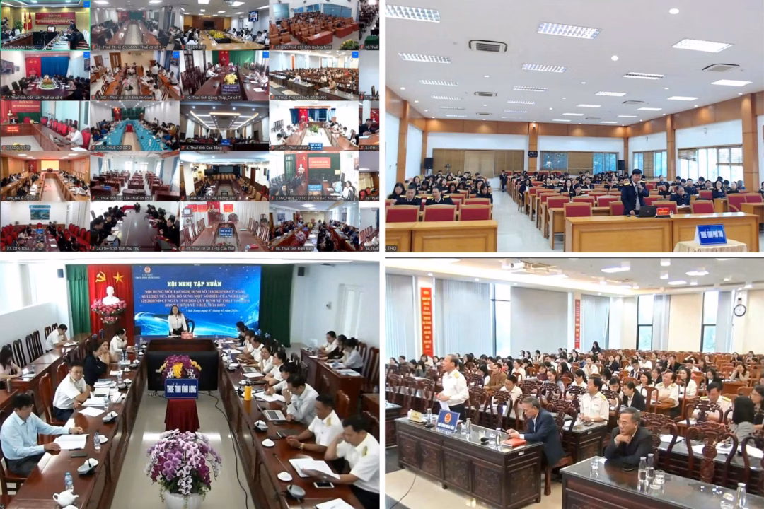 Hội nghị tập huấn trực tuyến cơ quan thuế toàn quốc Các điểm cầu của Hội nghị tập huấn trực tuyến cơ quan thuế