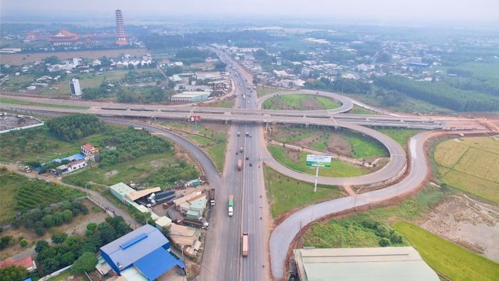 Bản đồ kết nối đường 25C tới cổng số 1 Long Th&agrave;nh