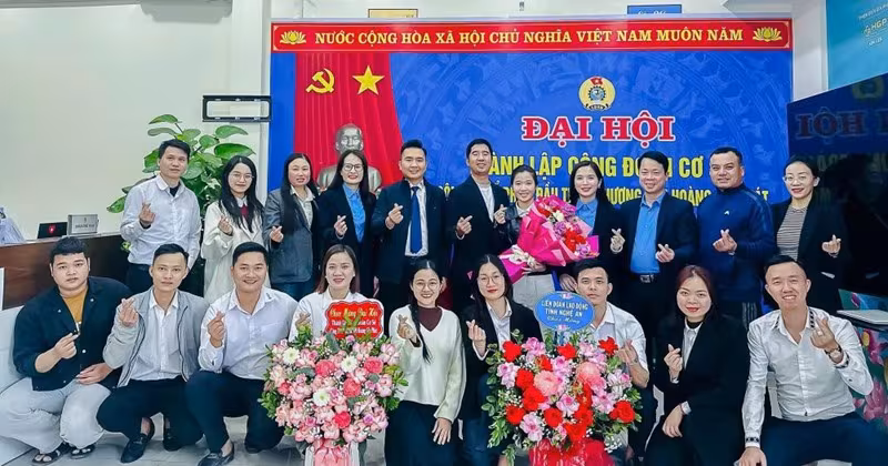 Nghệ An: Công đoàn cơ sở Hoàng Gia Phát khai sinh 23 thành viên