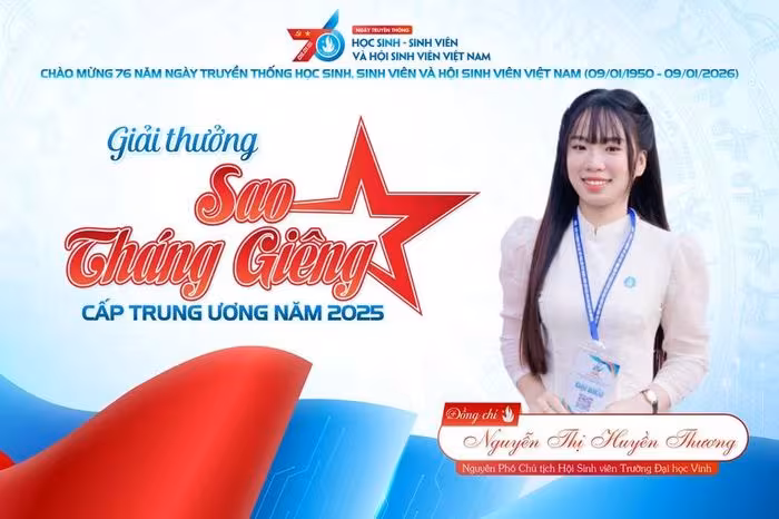 Nguyễn Thị Huyền Thương – Sinh viên Vinh giành Giải Sao Tháng Giêng 2025