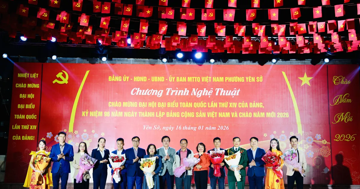 Phường Yên Sở rực rỡ nghệ thuật chào năm 2026, khơi dậy tinh thần thi đua cho Đại hội XIV
