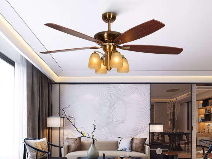 Quạt trần Fanxi – Thiết kế sang trọng và hiệu năng cao Quạt trần Fanxi vừa là món đồ trang trí cho phòng khách, vừa có công năng làm mát cao. Ảnh: Fanxi