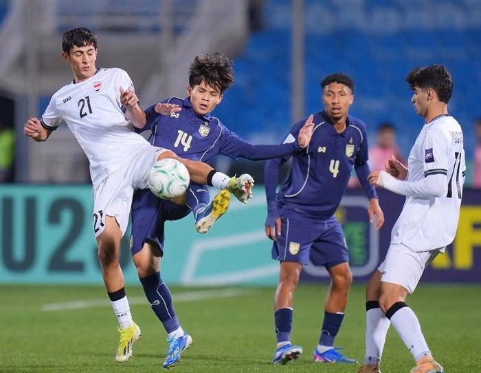 Diễn biến chính Thái Lan và Iraq giao tranh trên sân U23 Asian Cup 2026