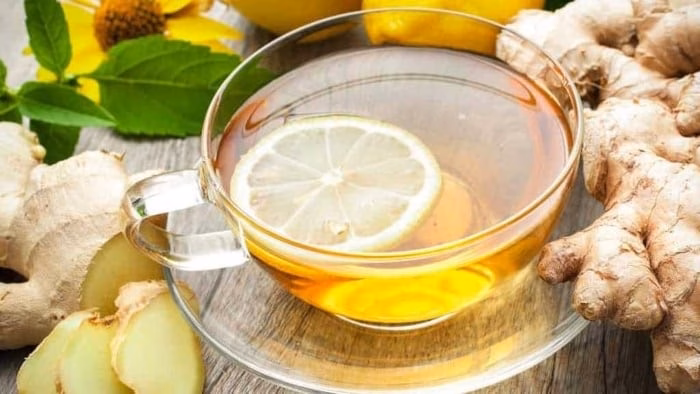 Tr&agrave; gừng chanh tươi m&aacute;t