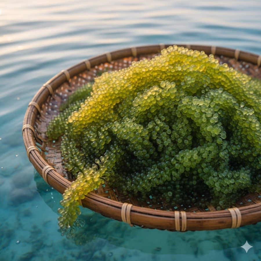 Từ lao động thủ c&ocirc;ng tỉ mỉ, &ldquo;ngọc xanh&rdquo; trở th&agrave;nh đặc sản gắn liền với sinh kế bền vững của l&agrave;ng biển.