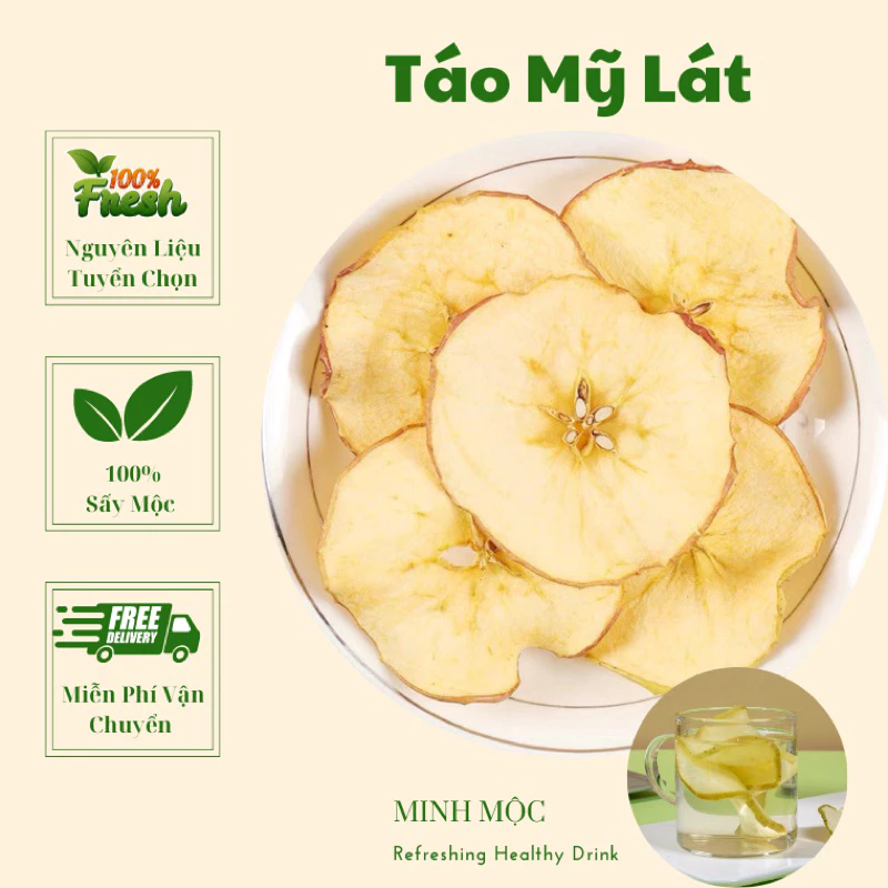 Táo Mỹ Thái Lát Sấy Lạnh – Làm Sao Để Giữ Được Độ Giòn Và Màu Sắc Tự Nhiên?