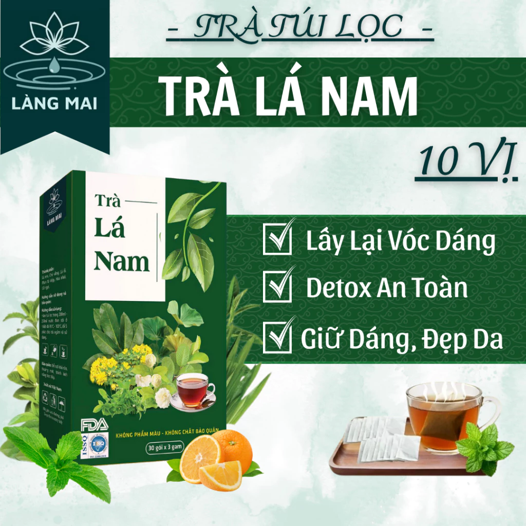 Uống trà lá nam hàng ngày có tốt không? Những điều cần biết về trà lá nam 10 vị Làng Mai