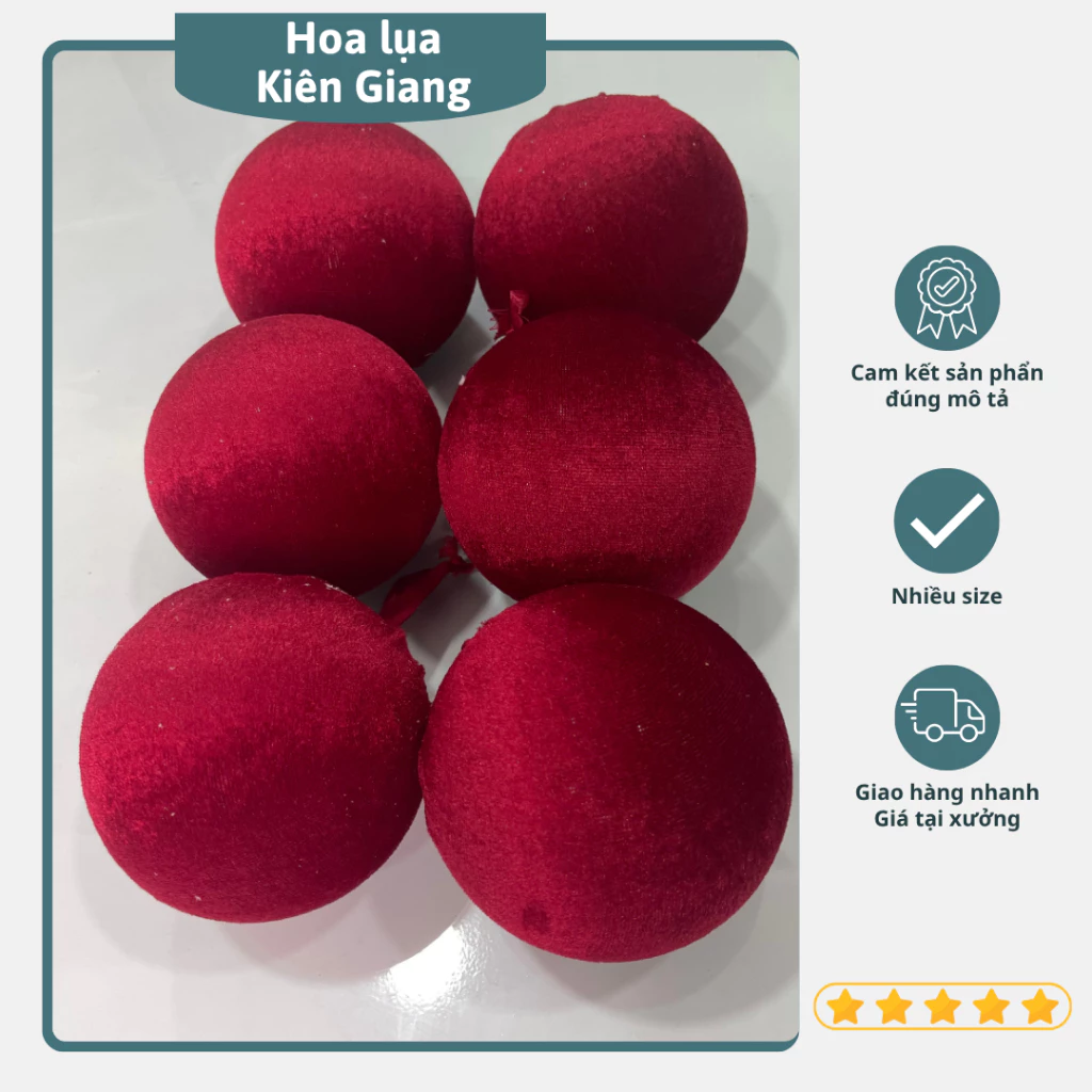 Làm thế nào để trang trí cây thông Noel lung linh mà không cần tốn kém khi sử dụng quả châu nhung đỏ đô nhiều size?