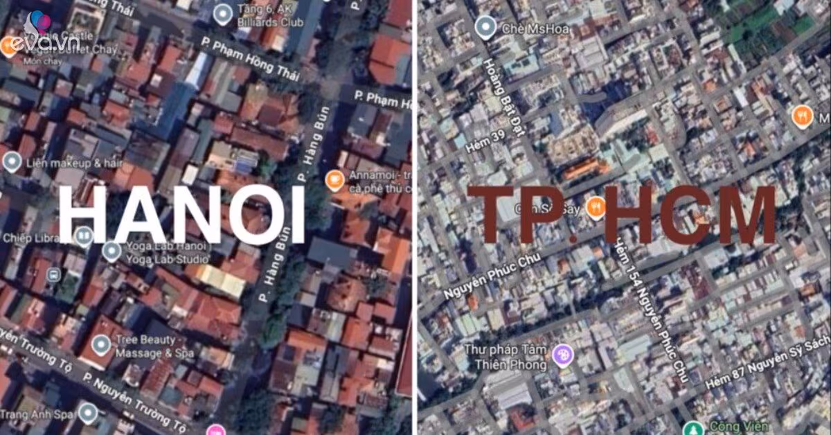 Giải mã hiện tượng mái nhà Hà Nội “đỏ rực” còn TP.HCM “trắng xóa” trên Google Maps