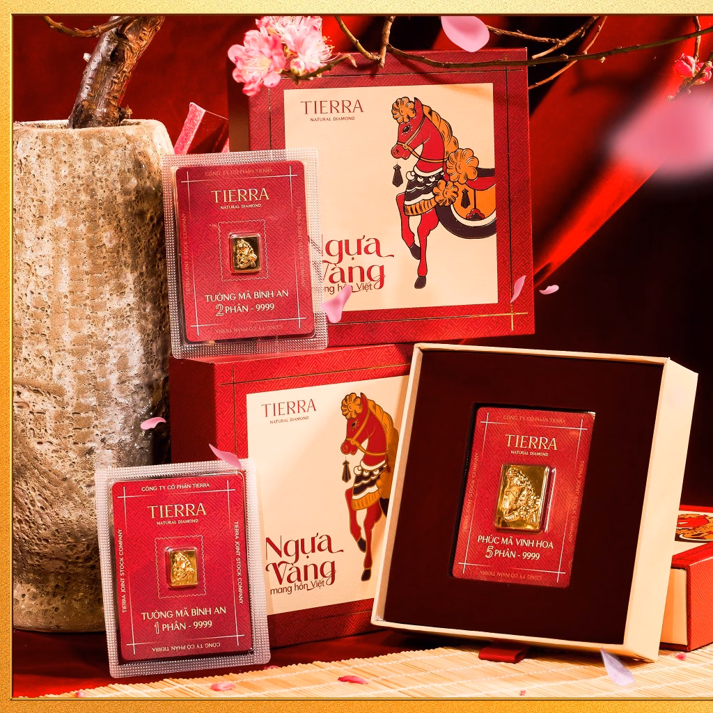 Sản phẩm v&agrave;ng phong thủy qu&agrave; tặng đầu năm từ Tierra Diamond