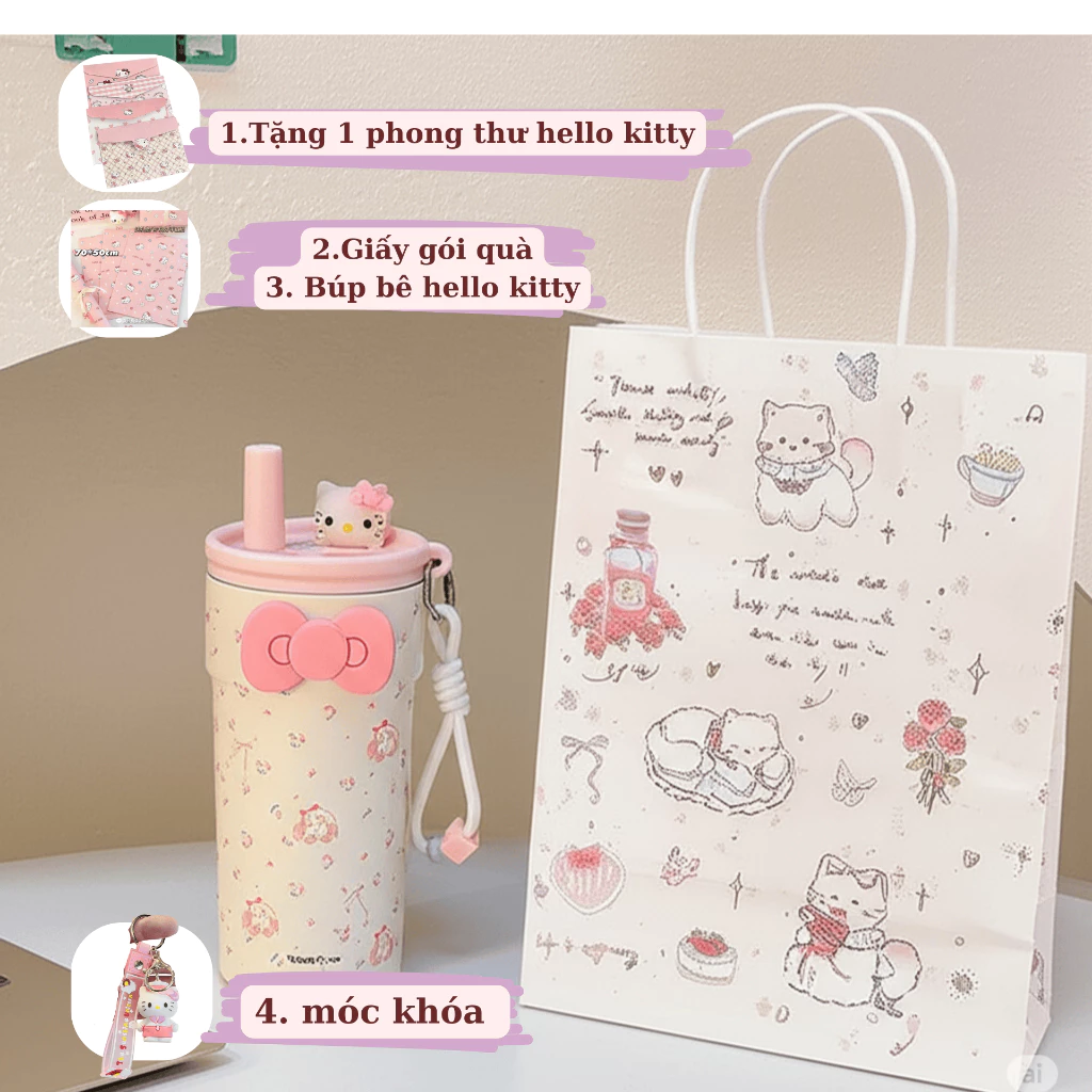 Bình giữ nhiệt Hello Kitty 500ml: Khi vẻ dễ thương lại khiến học sinh nữ phải cân nhắc lại việc mang đi mỗi ngày