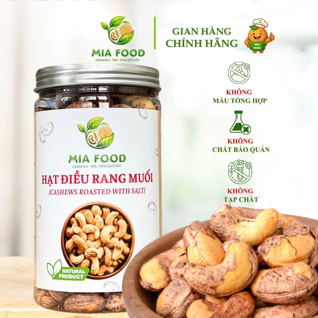 Thực tế vị mặn tự nhiên của hạt điều rang muối khiến người ăn băn khoăn về lượng muối hàng ngày