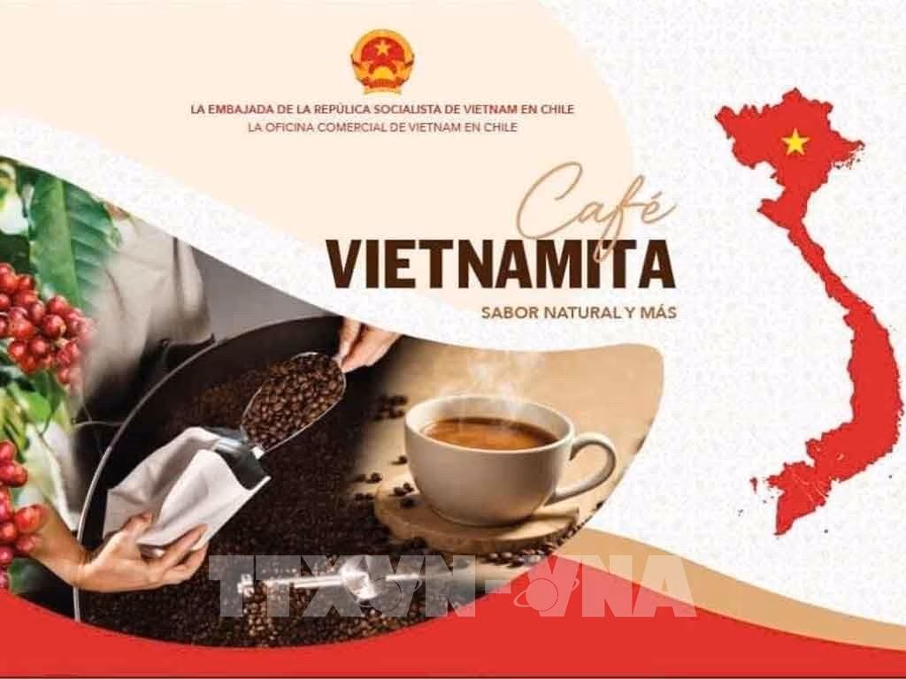 Việt Nam lần đầu tham dự hội chợ cà phê tại Chile. Ảnh: TTXVN phát