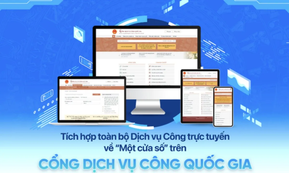 Cổng dịch vụ công quốc gia Giao diện Cổng dịch vụ công quốc gia