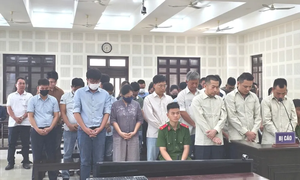 Phiên tòa xét xử các bị cáo Các bị cáo tại phiên tòa
