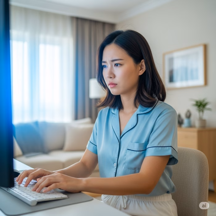 Nhai lệch một bên khiến mặt già không đều