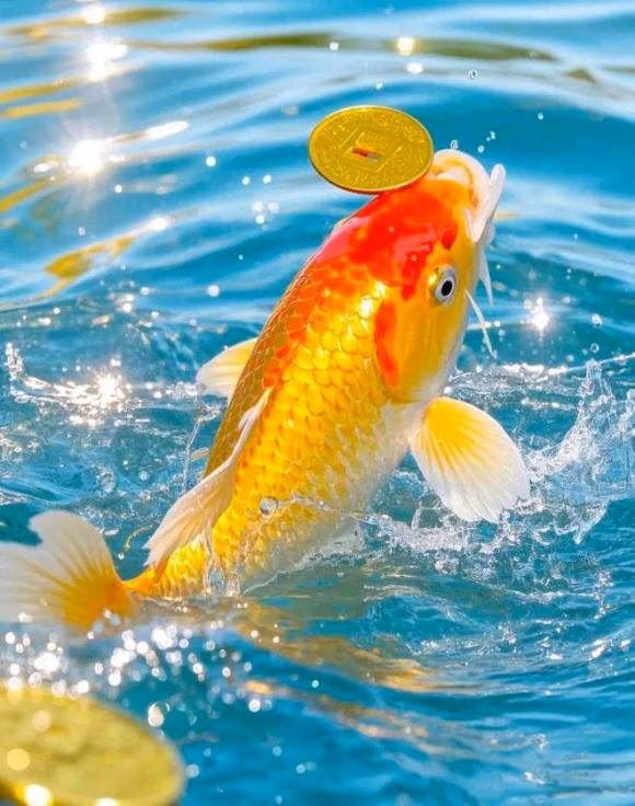 ca-koi-1.jpg0 Cá chép Koi vảy vàng nhảy ra khỏi mặt nước