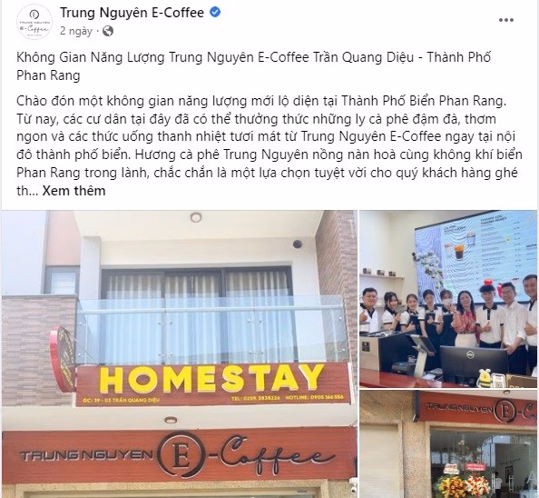 Đặng Lê Nguyên Vũ đạt nhiều thành công với Trung Nguyên E-Coffee Đặng Lê Nguyên Vũ đạt nhiều thành công với Trung Nguyên E-Coffee
