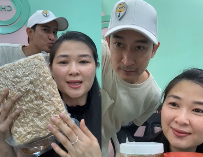 Huy Khánh hỗ trợ vợ cũ livestream Huy Khánh và Mạc Anh Thư trong buổi livestream