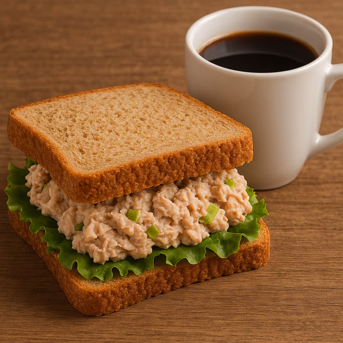 Sandwich cá ngừ và cà phê đen Sandwich cá ngừ và cà phê đen là combo lý tưởng