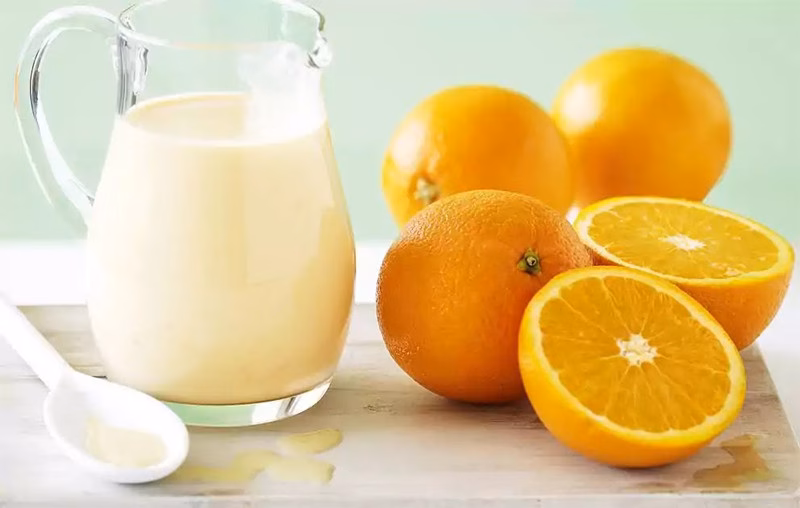 Cam quýt ăn cùng sữa