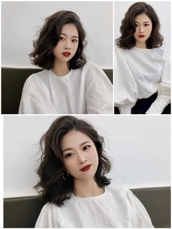 Tóc uốn ngắn nữ tính