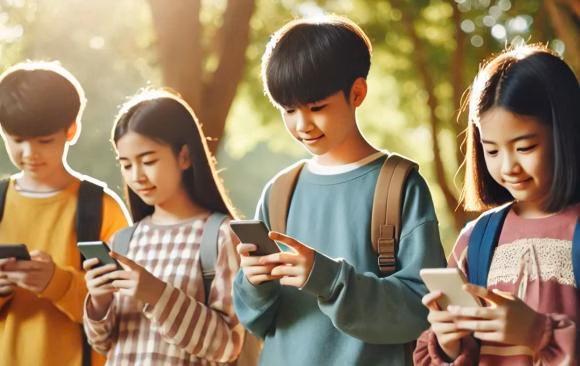 Trẻ em chơi điện thoại Trẻ em chơi điện thoại