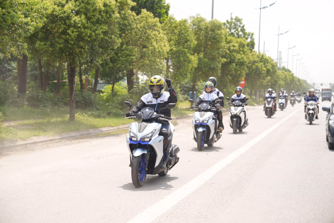 Yamaha NVX155 mới có công nghệ truyền động điện tử YECVT Người dùng hào hứng tham gia chạy thử Yamaha NVX 155 thế hệ mới