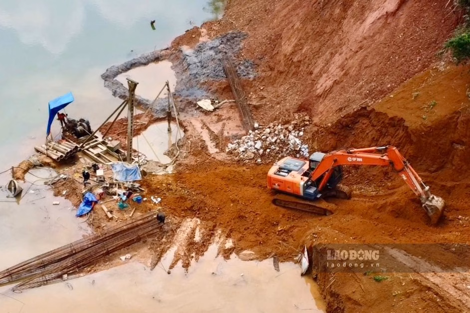 Thái Nguyên đầu tư trăm tỉ phát triển du lịch sinh thái vùng hồ Dự án đang trong giai đoạn triển khai, dự kiến xong trong năm 2025. Ảnh: Nguyễn Hoàn