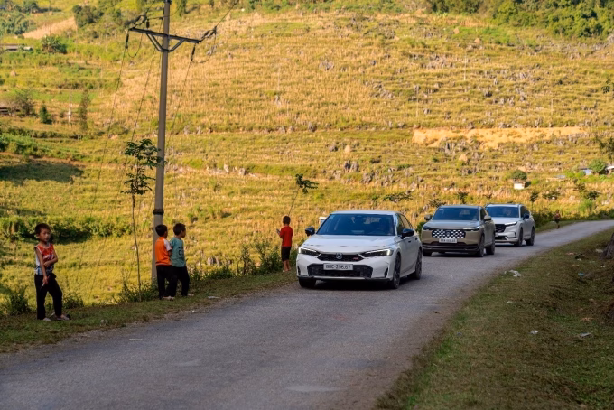 D&agrave;n xe Honda trong một h&agrave;nh tr&igrave;nh trải nghiệm. Ảnh: HVN