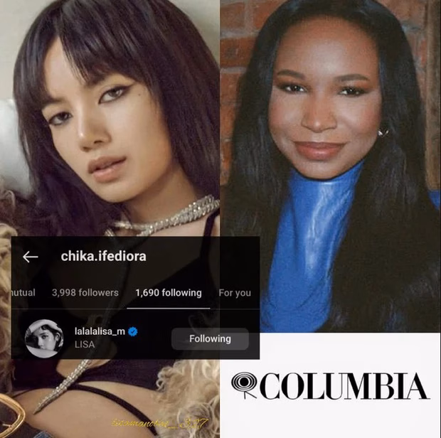 Lisa được CEO, giám đốc tiếp thị kỹ thuật số và chuyên gia sáng tạo của hãng theo dõi trên Instagram