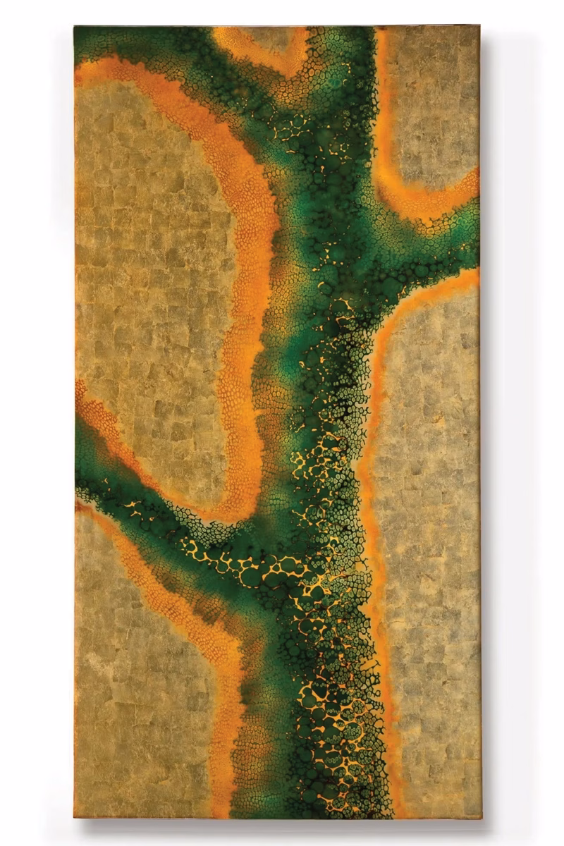 “Tự đổi đời” và làm giàu qua thị trường nghệ thuật từ thiện ở Việt Nam Tranh tại triển lãm “Portal” của nghệ sĩ sơn mài đương đại Nhật Bản Saeko Ando