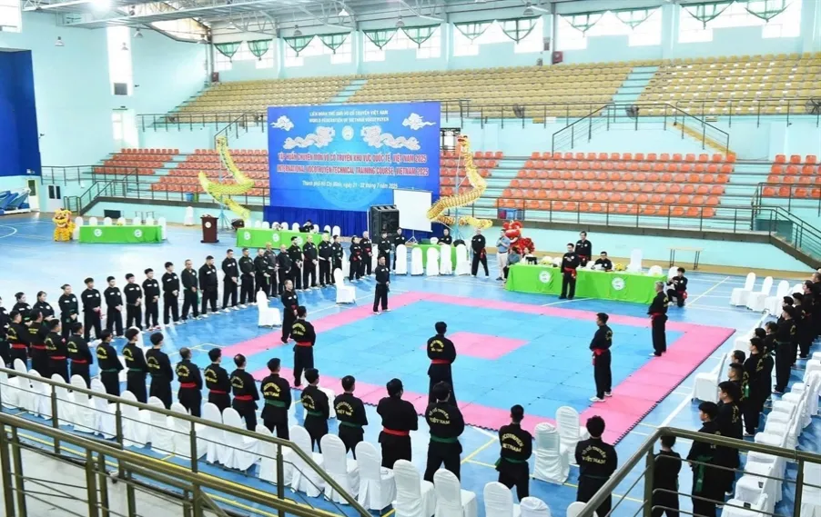 150 học viên quốc tế tập huấn võ cổ truyền tại Việt Nam 150 học viên từ nhiều quốc gia tham dự khoá tập huấn