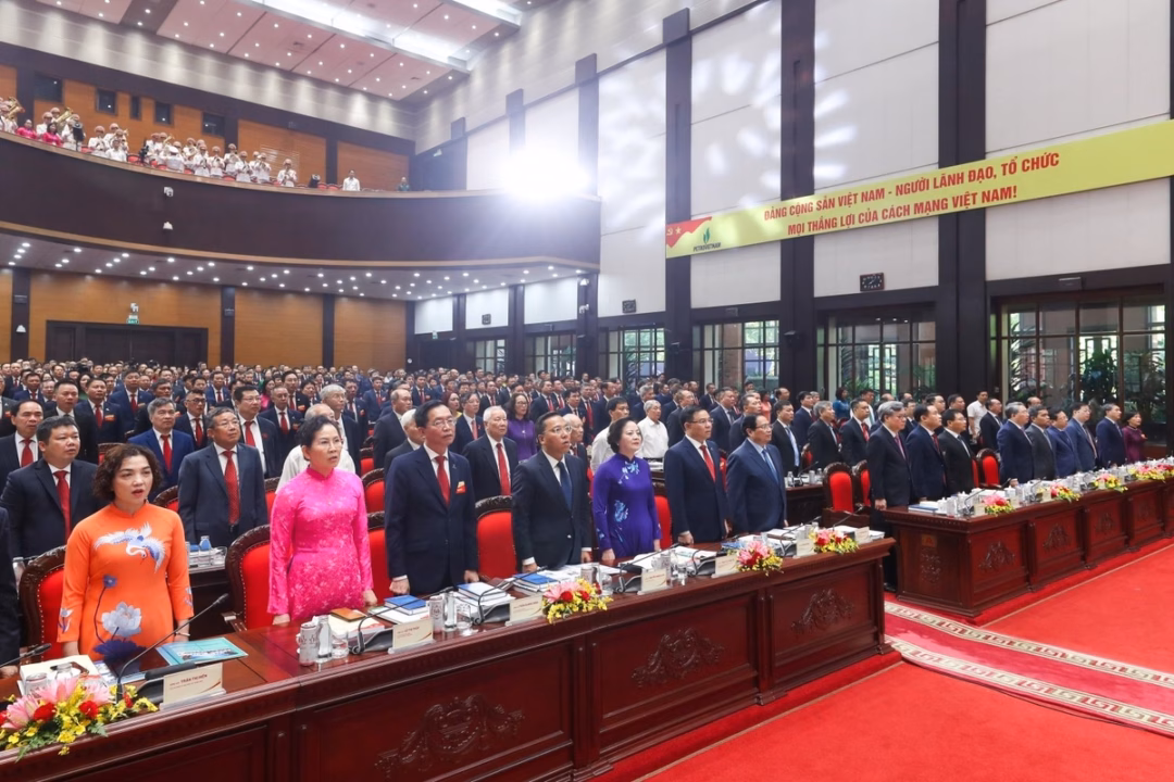 Thủ tướng Chính phủ Phạm Minh Chính dự Đại hội Đại biểu Đảng bộ Tập đoàn Công nghiệp - Năng lượng Quốc gia Việt Nam (Petrovietnam) lần thứ IV, nhiệm kỳ 2025 - 2030. Ảnh: Petrovietnam. 
